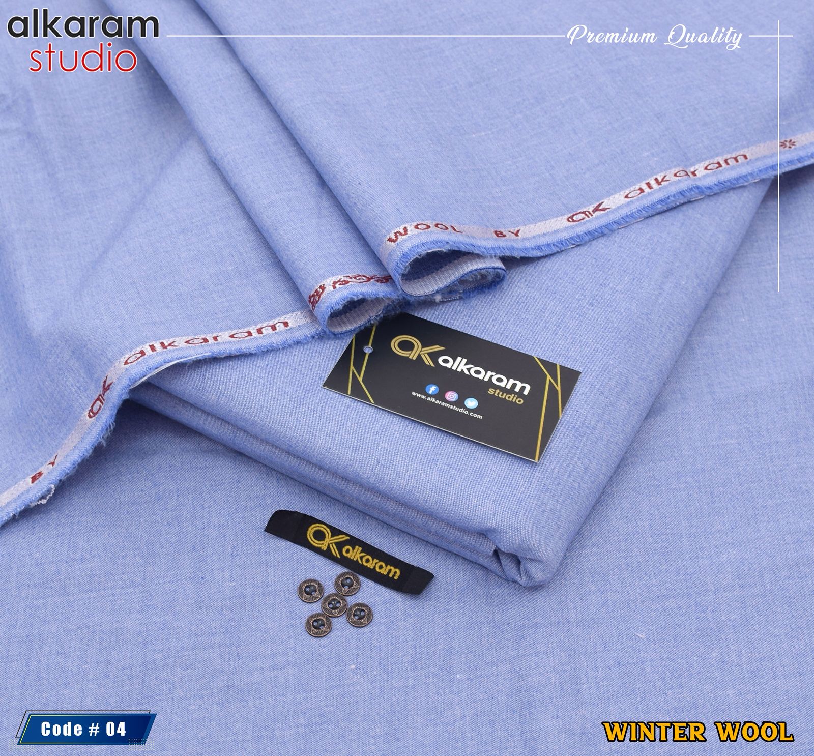 Brand ALKARAM. Winter MMS wool stuff Best quality Wool