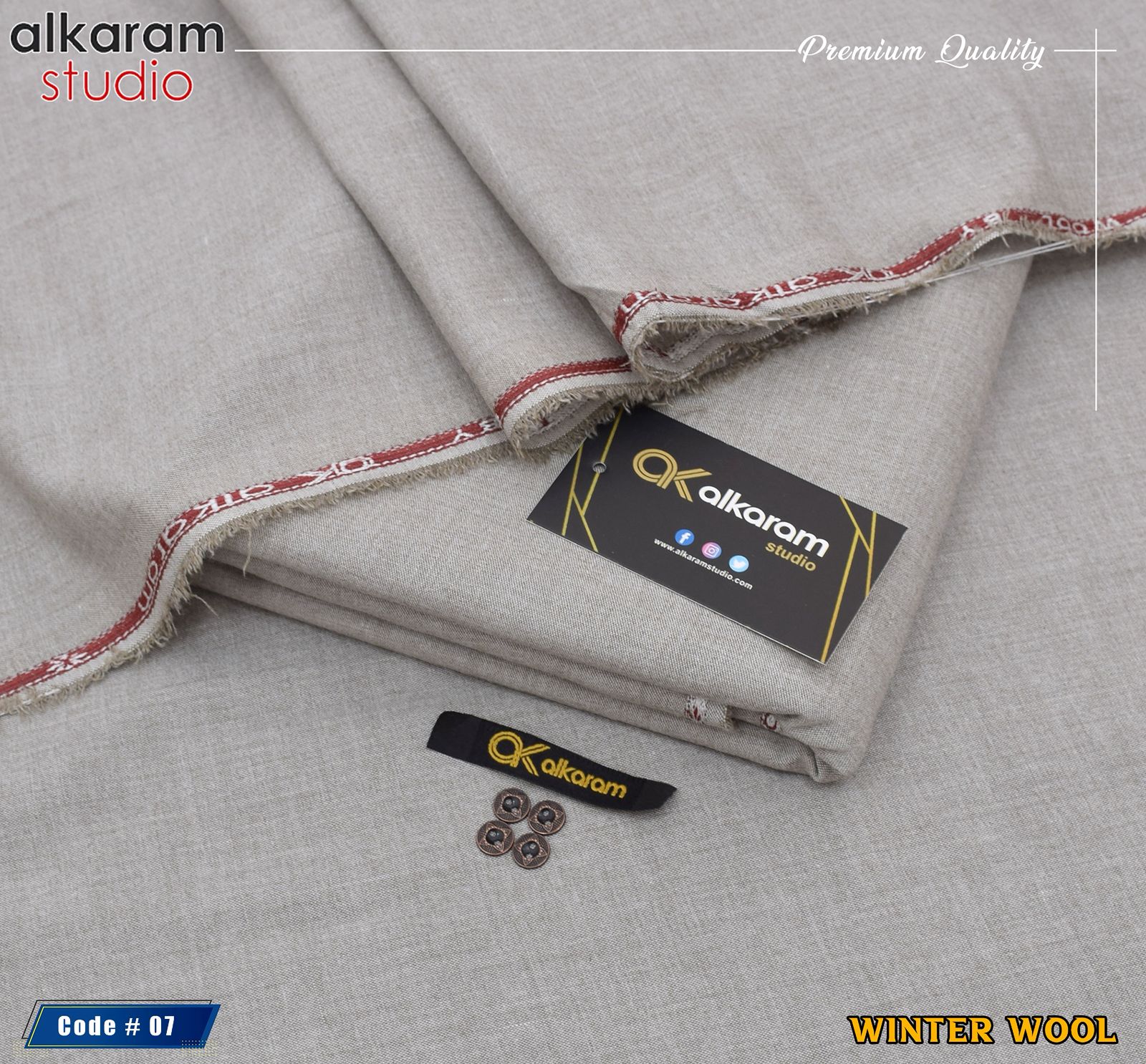 Brand ALKARAM. Winter MMS wool stuff Best quality Wool